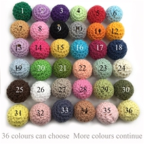 20MM crochet wooden bead hook flower ball wool ball ball cotton thread ball molar necklace jewelry
