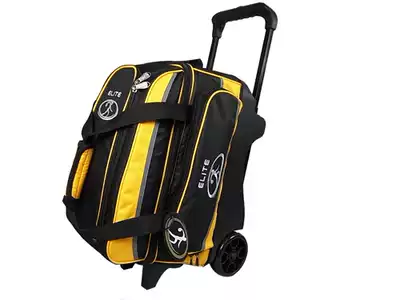 New product ELITE ELITE 1680 big wheel double ball trolley bag Bowling bag Bowling bag~yellow and black