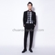 Bộ đồ vest nam Chuan Ze hai mảnh phù hợp với quần rắn màu Xiaoxi Slim Hàn Quốc phù hợp với màu đen cổ điển áo len nam Suit phù hợp