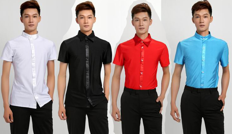 Male Latin Dance Exercises in Morden Dance Costume Square Dance Costume Men's Latin Dance Costumes National Mark Dance Social Dance Dress