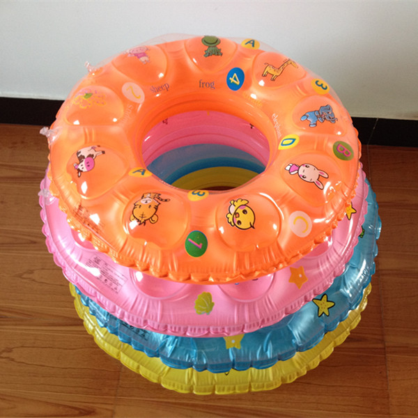 Summer Love Swimming Circle Double Airbag Safe Crystal Swimming Circle Children Adult Lifebuoy 60-90cm