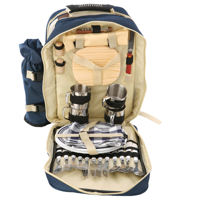 Picnic Bag Outdoor Shoulder large insulation four people portable shoulder insulation package cutlery ice pack