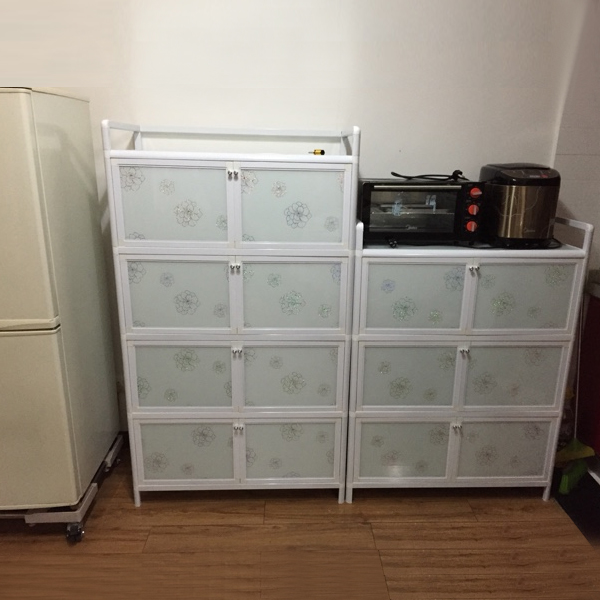 National Aluminum Alloy Overall Cupboard Kitchen Aluminum Alloy Bowl Tray Cabinet Balcony Storage Containing Cabinet Tea Buffet Side Cupboard