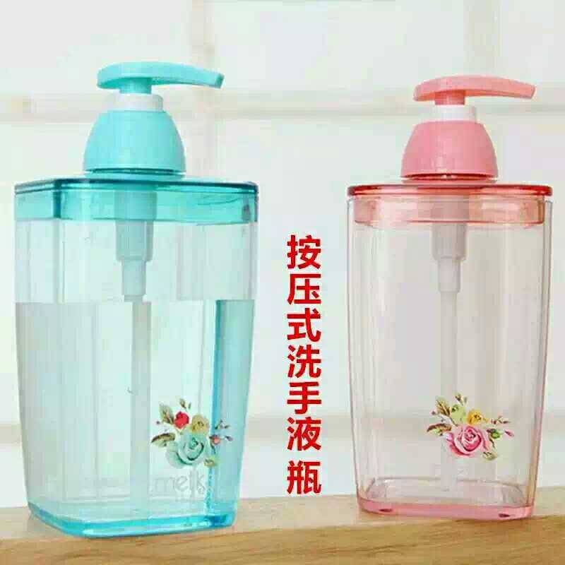 High quality dream crystal square push type laundry detergent soap shampoo hand sanitizer shower gel bottle liquid split empty bottle