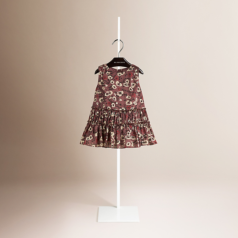 Burberry博柏利 花卉印花棉质 A 字连衣裙 39980951