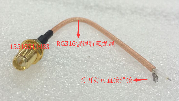 Radio Frequency coaxial RP-SMA-KY Teflon RG316 line HF SMA mother single head Anti-pole router retrofit line