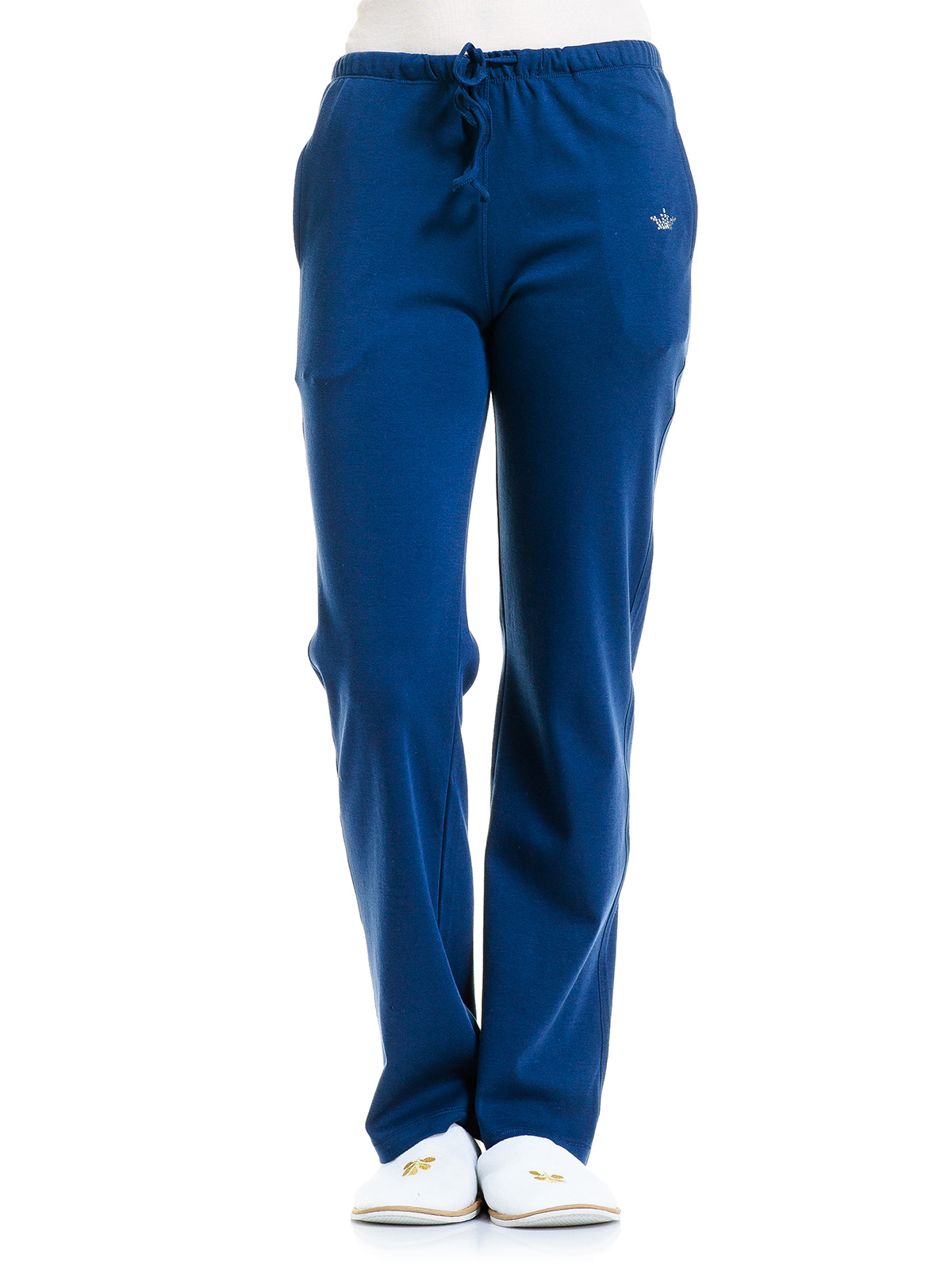 ROYAL VELVET|宝蓝色简约全棉女士居家裤