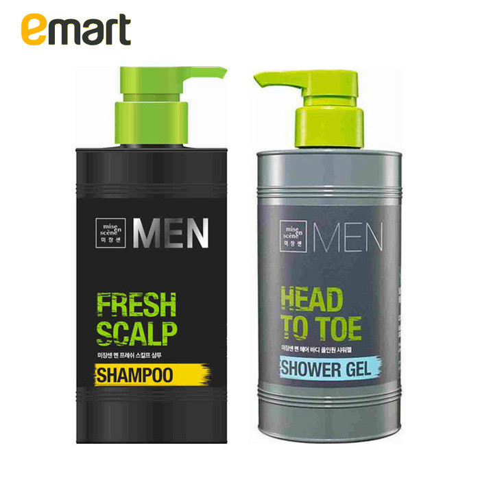 EMART海外美妆仙控油男士洗发水500ml+男士洗发沐浴二合一500ml
