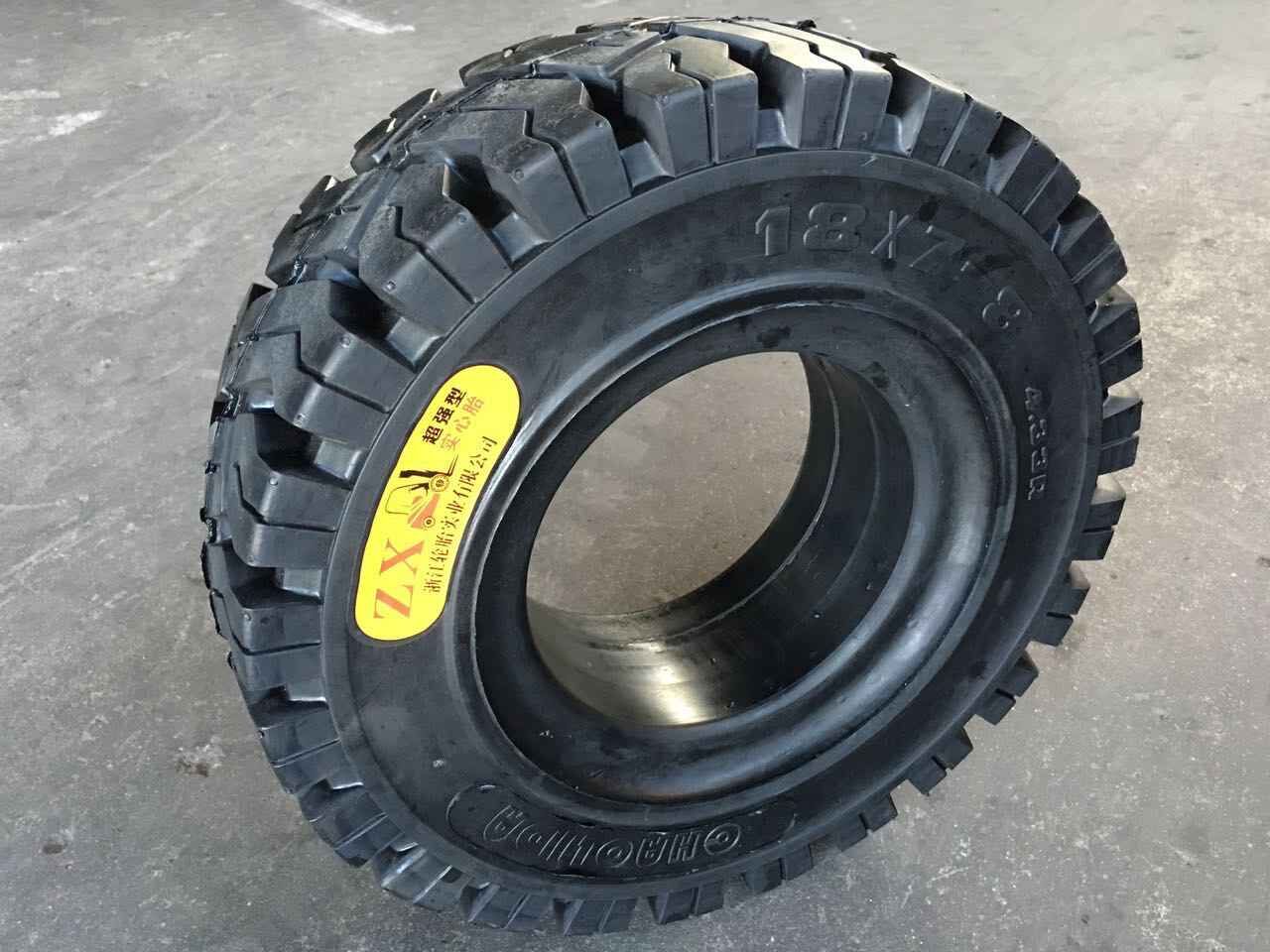 New Pint Price 18 * 7-8 Pile High Machine Solid Tire 18 * 7-8 Industrial Pile High Machine Tire Triple Pack Abrasion Resistant