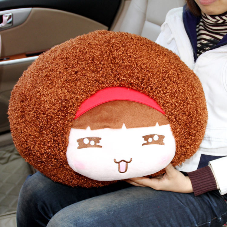 摩丝娃娃可爱卡通大汽车抱枕车用造型抱枕靠靠垫汽车内饰用品车饰