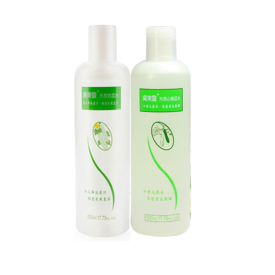 肤美灵 黄瓜水500ML+丝瓜水500ML 控油补水保湿皙白