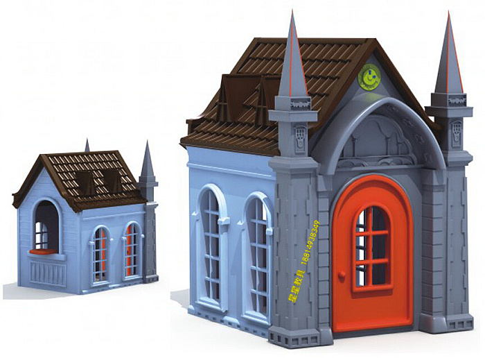 Factory direct children's European castle play house plastic house indoor toys children's early education play house game