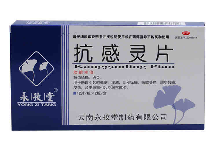 永孜堂 抗感灵片 0.9g*24片/盒 用于感冒引起的鼻塞流涕 咽部痒痛