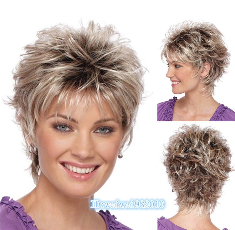 European and American Fashion Wigs for Women, Short Straight Hair, Fluffy Golden Black Root Mixed Color Wig European and American Fashion Wigs for Women, Short Straight Hair, Fluffy Golden Black Root Mixed Color Wig