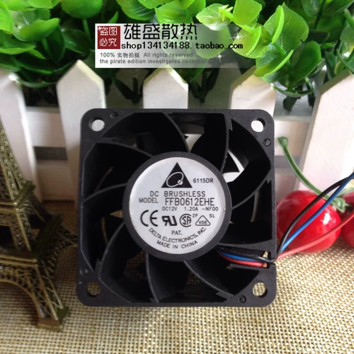 台达 6038 FFB0612EHE 12V 1.2A двойной жемчужный жемчуг с 6 -сантиметровыми датчанами насильственного вентилятора Диасипта