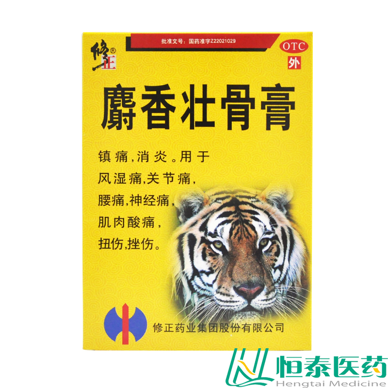 修正 麝香壮骨膏 10贴 镇痛消炎 风湿痛 关节痛 腰痛 扭伤挫伤 YP