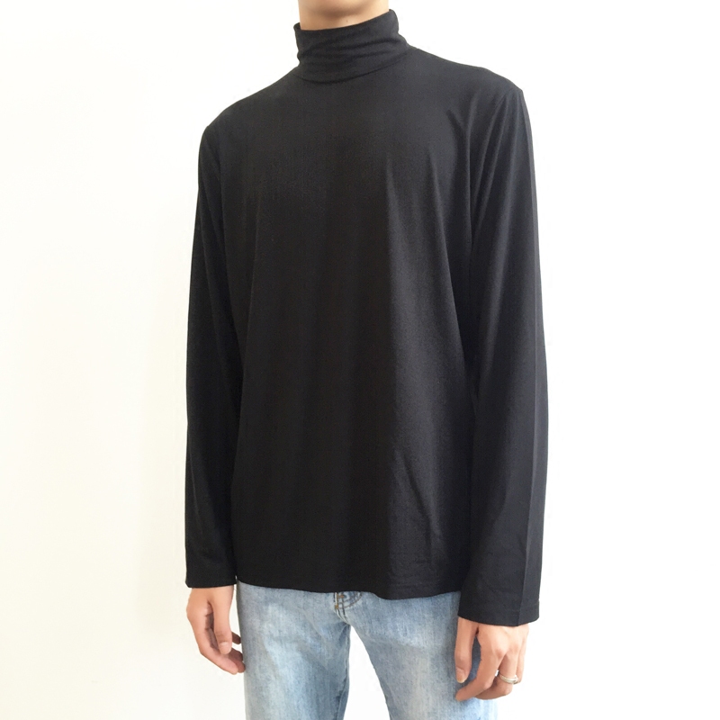 YG秋装新品内搭小高领打底衫百搭纯色高领上衣休闲长袖T恤男女款