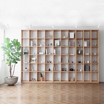 Bookshelf on the cloud Japanese-style simple solid wood oak Tenon combination bookshelf storage shelf wood wax oil environmental bookshelf