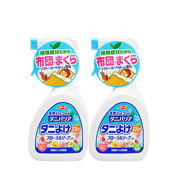 跨境转运日本阿斯制药杀螨虫喷雾剂花香350ml*2套装床铺除螨