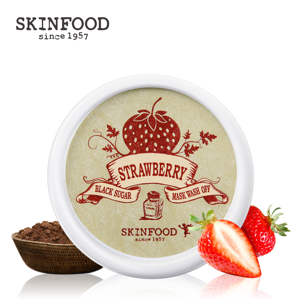 SkinFood思亲肤 黑糖草莓焕彩面膜补水保湿修复毛孔去黑头去角质