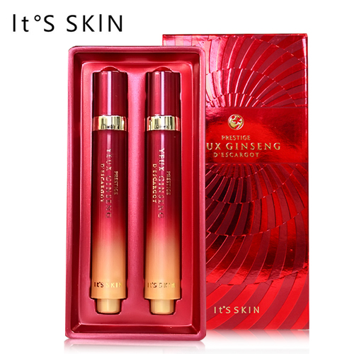 its skin伊思红参蜗牛眼霜滚珠精华保湿去黑眼圈细纹韩国正品