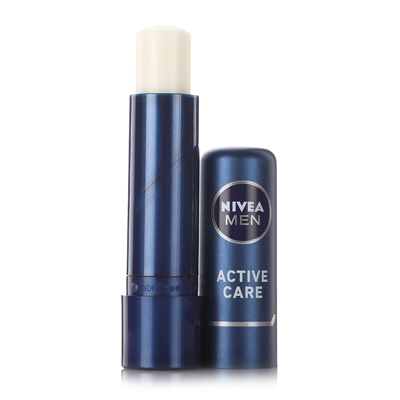 Nivea/妮维雅男士润唇膏无色保湿滋润修复不油腻去死皮护唇膏