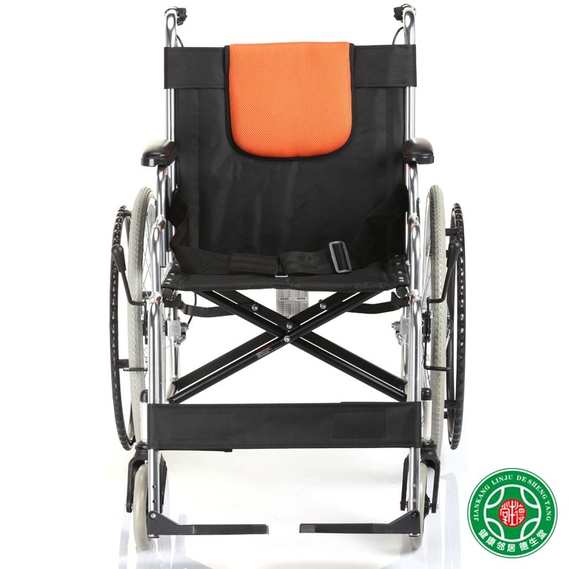 鱼跃轮椅车H053C铝合金充气折背型手动轮椅助行器家用可折叠包邮