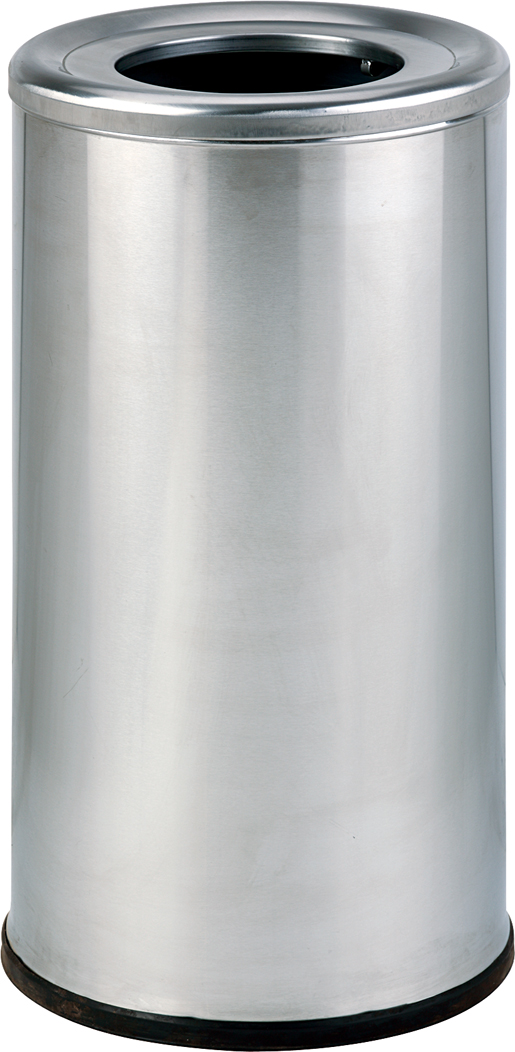 Port Style Stainless Steel Trash Can Mall Hotel Fruit Leather Case Lobby Cylinder Flip vertical dustbin Outdoor