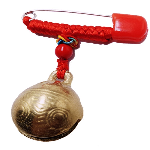 Детская булавка для раннего возраста, латунный колокольчик, красочная медная брошь, подвеска