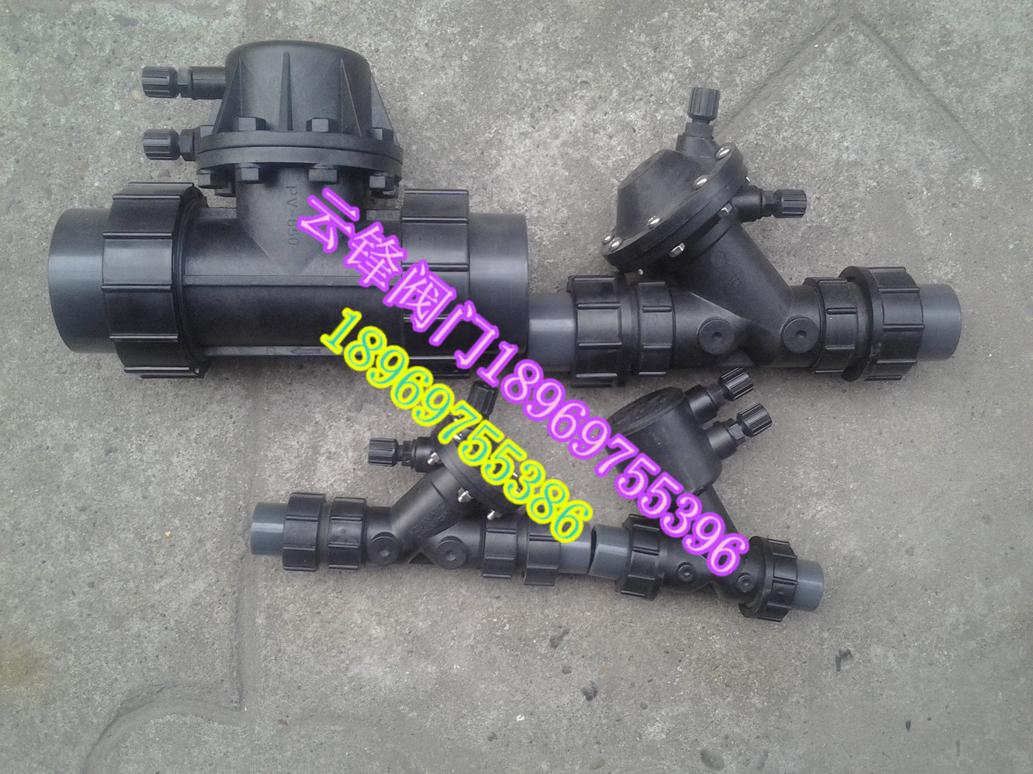 Y type plastic diaphragm valve pneumatic hydraulic valve plastic Y pneumatic diaphragm Jacques AQUAMATIC K521