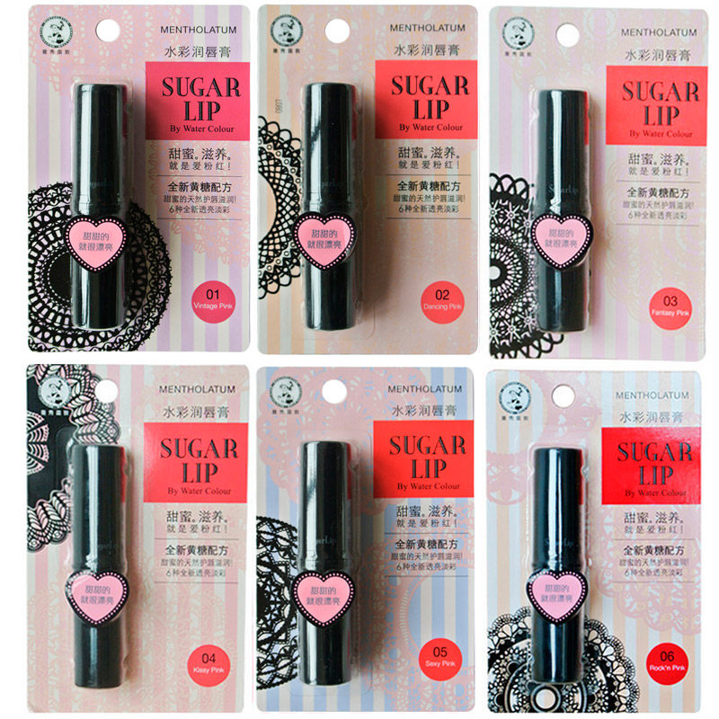 包邮 曼秀雷敦水彩润唇膏 唇彩/唇蜜 美妆彩妆六色 保湿补水男女