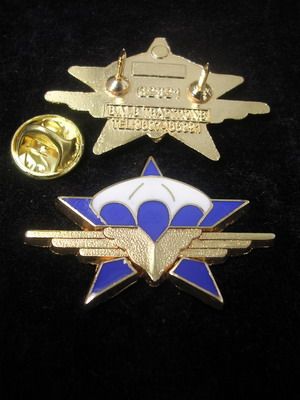 Bronze enamel French paratrooper emblem 5