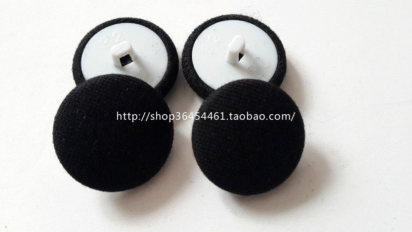 Sub-button BUTTON CLOTH Cloth Bag Buckle Pure Color Cloth Cotton Fabric Buckle * Pure Black Bag Cloth Buttoned Hand Sewn 2 cm One