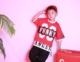 [Tặng tiền để bán] Quần áo trẻ em nhảy hip hop hip hop Quần áo ngắn tay áo thun cotton lỏng lẻo thời trang bé gái Trang phục