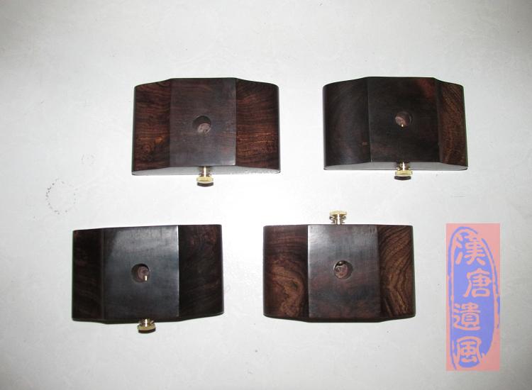 Black sandalwood Banhu base support Qin Opera Clapper Banhu base single support