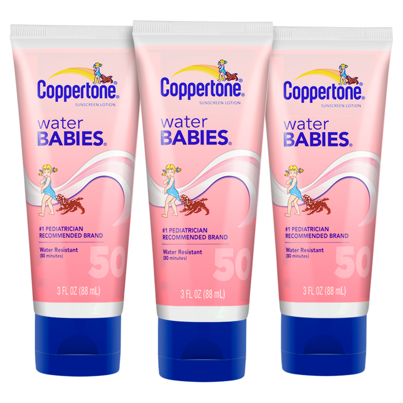 包邮Coppertone/水宝宝水嫩防晒乳 防晒霜 SPF50 88ml 3支组合装