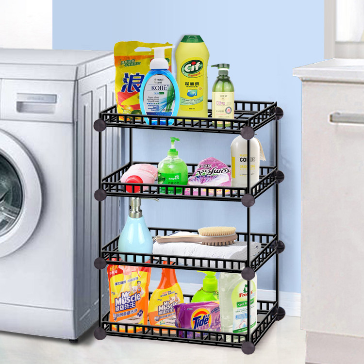 Fiska simple combination bathroom shelf Creative iron mesh multi-function stainless steel powder room storage shelf