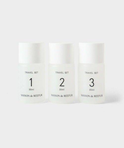 Japan MAISON DE REEFUR Pear Flower Travel Sub-bottle Three clear plastic bottles 30m