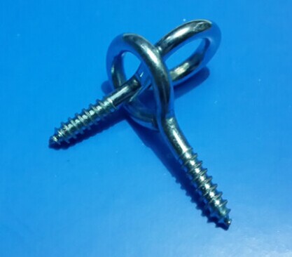 Hot Pin Recommendation Plated Blue Zinc Eyelet Screw Goat Eye Self Tapping Screw Rings Screw Hand Screwing Screw Hook System