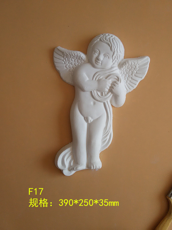 Gypsum little angel relief Gypsum flower corner decoration Flower carving flower room Living room wall wall decoration European style