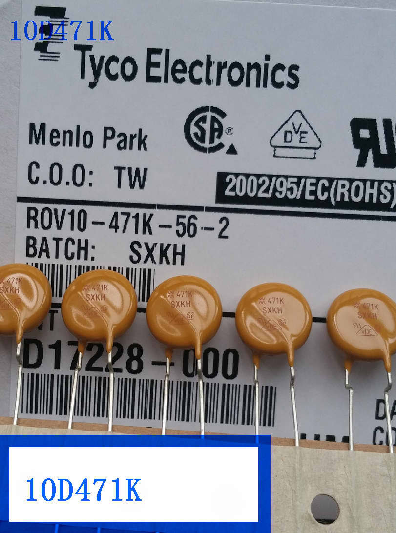 Yellow varistor ROV10-471K alternative 10D471K 10D471K 10K471