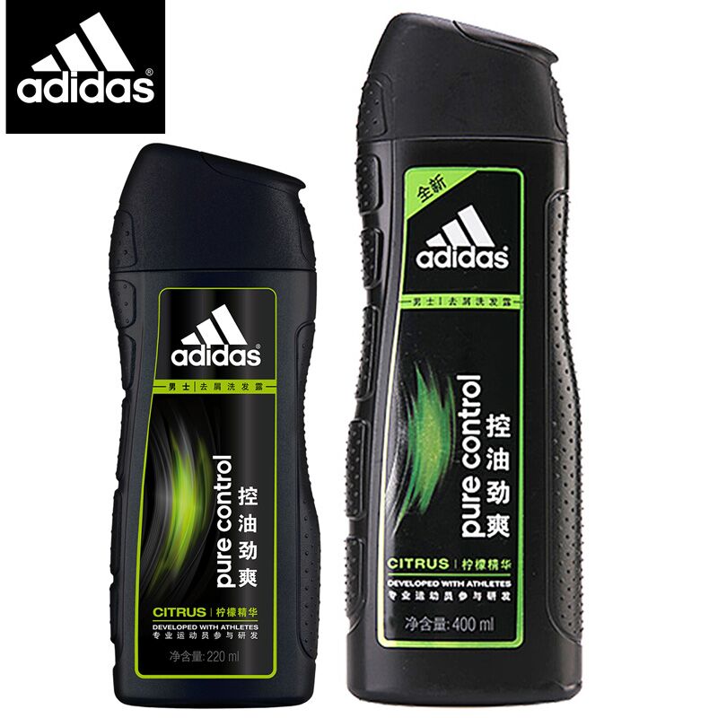 阿迪达斯男士控油劲爽去屑洗发水400ml+200ml 套装洗发水