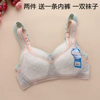 Học sinh trung học cơ sở thời kỳ phát triển thoải mái không có vòng thép cô gái áo ngực cotton học sinh trung học đồ lót nữ cotton nhỏ ngực áo ngực áo lót mặc áo dài trắng học sinh