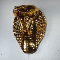 Electroplated gold snake head Wall Wall decoration wall hanging decoration Bar Club KTV three-dimensional background wall decoration