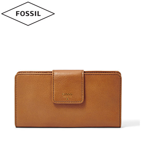 FOSSIL Sydney Tab Clutch 女士长款真皮手包