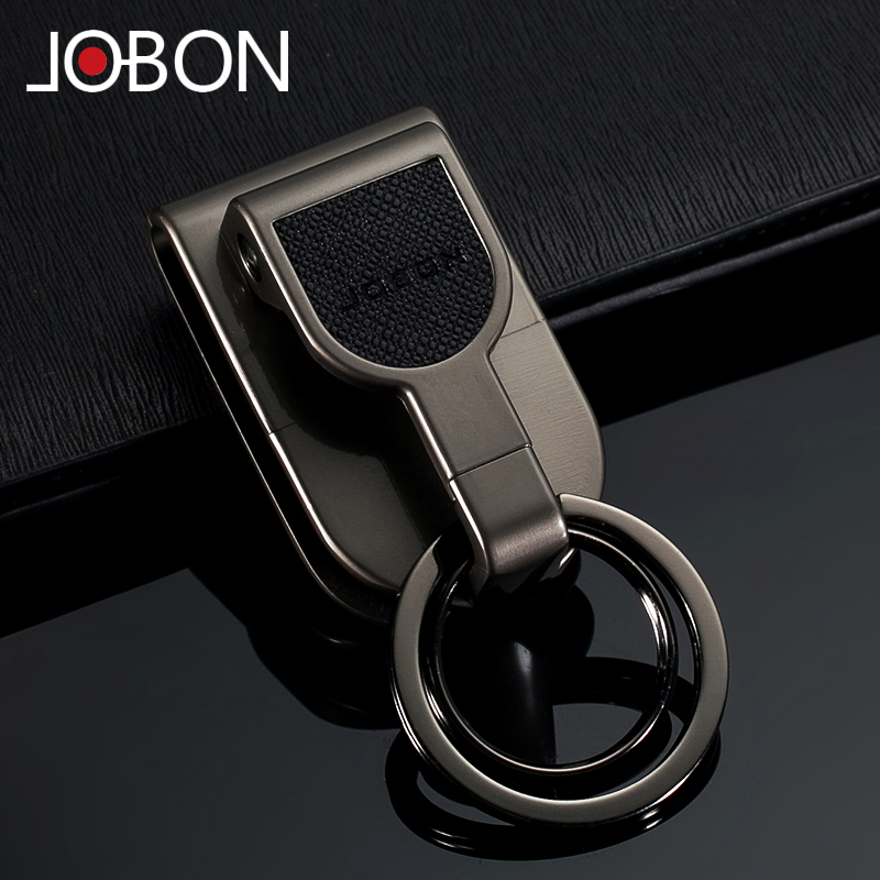 jobon中邦腰挂金属钥匙扣 男士穿皮带汽车钥匙圈挂件创意礼品
