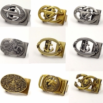 Belt head mens automatic Buckle Head horse head 3 5cm card head Dragon buckle retro belt head buckle belt accessories