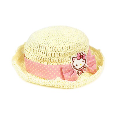 Sanrio HELLO KITTY girl with woven sunshade hat (dot dot) -Taobao