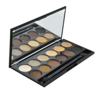 NALA 英国Sleek12色矿物眼影盘601 AU Naturel 咖啡色大地色