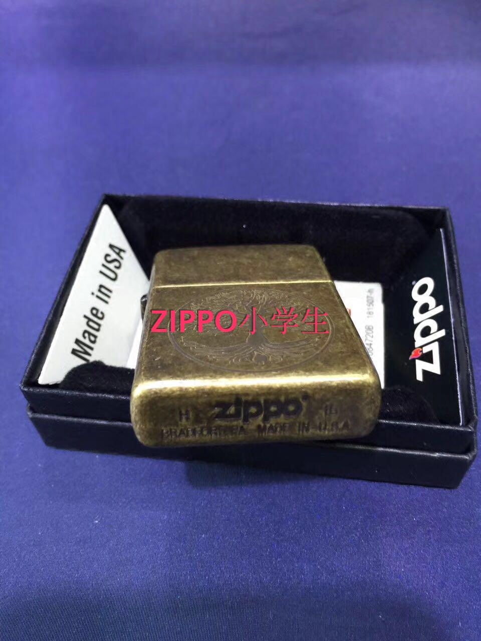 Zippo芝寶防風打火機美國原裝正品生命之樹古銅專櫃正版